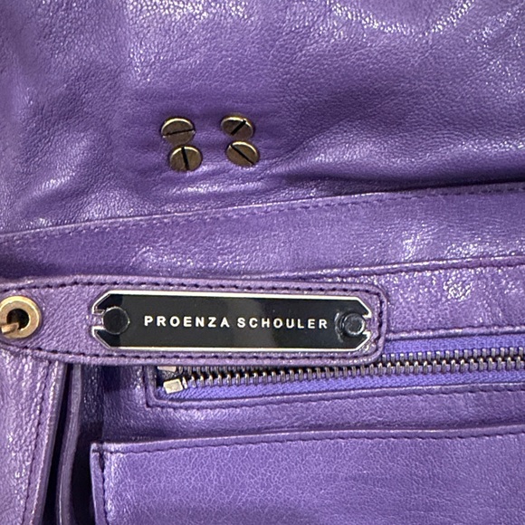 Proenza Schouler PS 1 Purple Leather Women's Bag awesome color - Picture 16 of 16